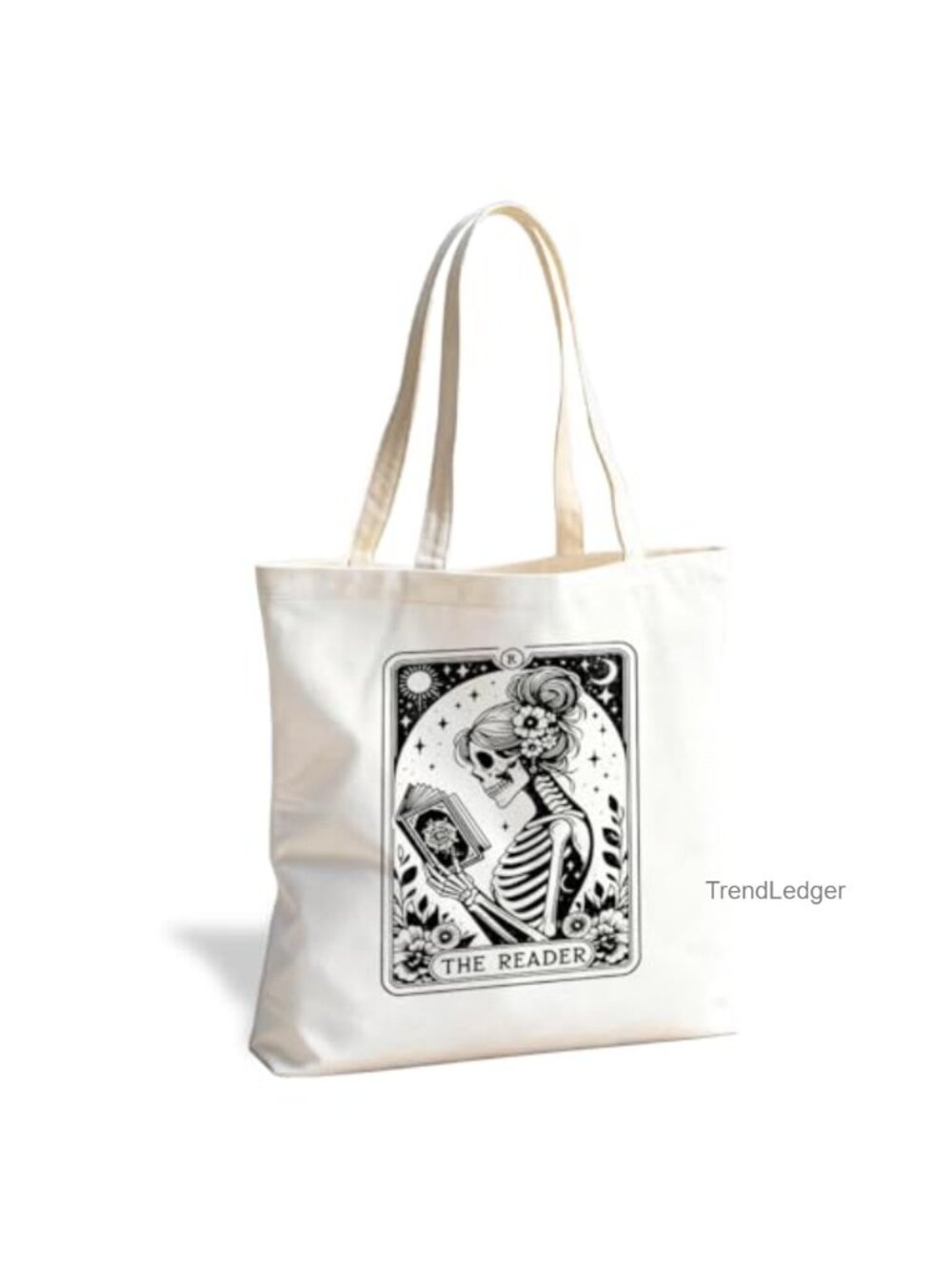 Reusable Cotton Canvas Tote Bag for Book Lovers, Readers, Work School Travel